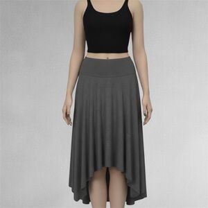 Vintage Tempted Cottom Charcoal Grey
Asymmetrical Midi Skirt